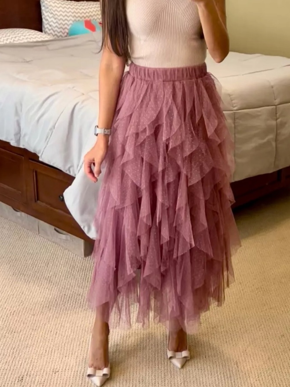 EUC Alter’d State Nia Tulle Waterfall Skirt - sz L